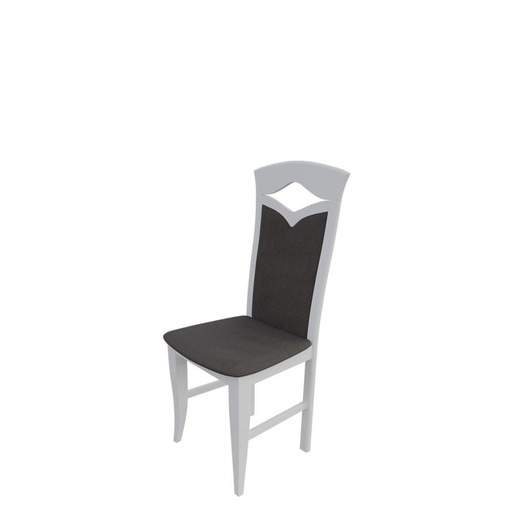 Veneti Jedálenská stolička MOVILE 30 - biela / tmavá hnedá 2